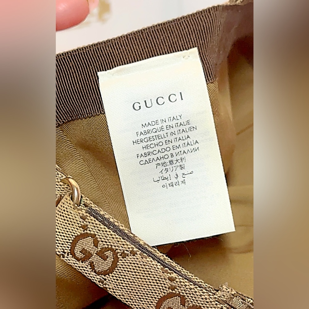 Gucci Brown Monogram Unisex Baseball Cap, Size Large - Picture 10 of 12